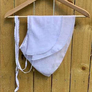 White chiffon ballet skirt